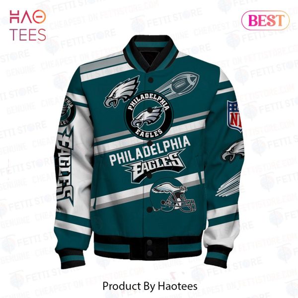 NEW Philadelphia Eagles American Football League Pattern Varsity Jacket