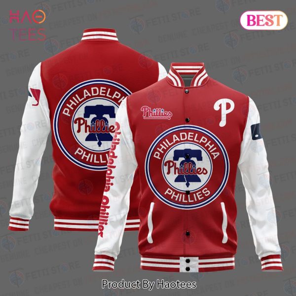 NEW Philadelphia Phillies Major League Baseball AOP Varsity Jacket