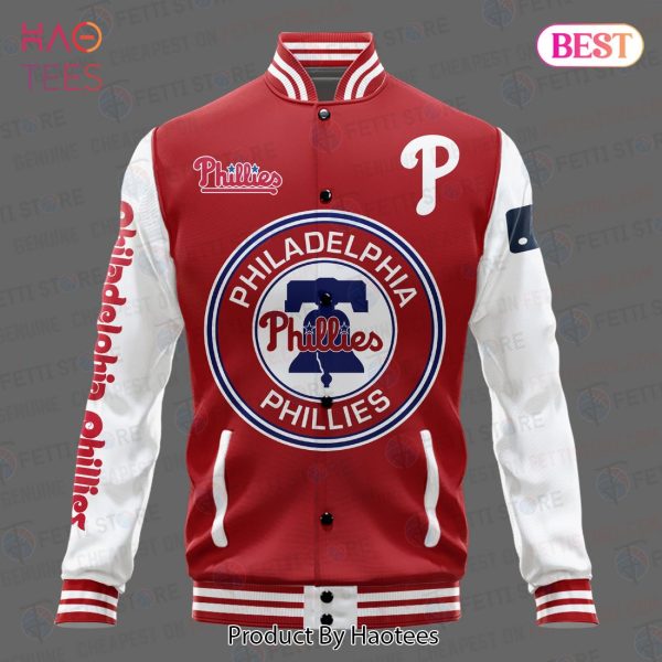 NEW Philadelphia Phillies Major League Baseball AOP Varsity Jacket