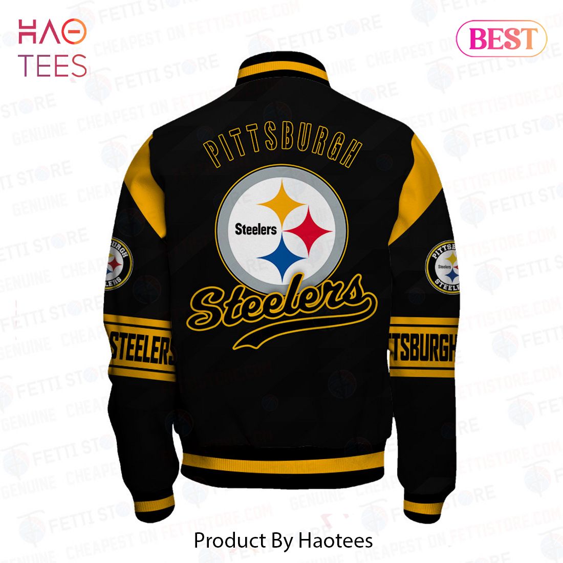 NEW Pittsburgh Steelers National Football League Pattern Varsity Jacket NEW Pittsburgh Steelers National Football League Pattern Varsity Jacket