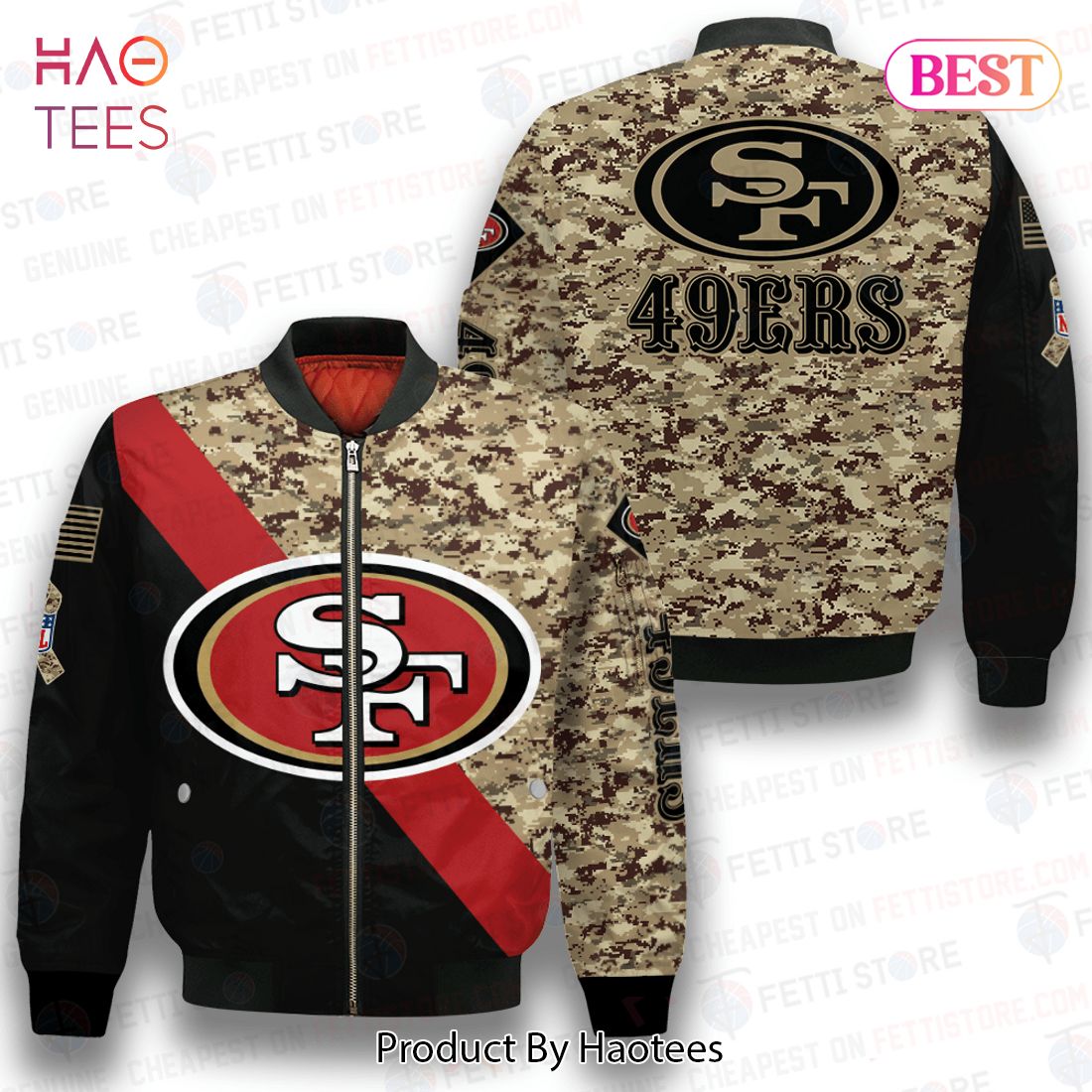 NEW San Francisco 49ersNational Football League AOP Bomber Jacket NEW San Francisco 49ersNational Football League AOP Bomber Jacket