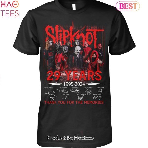 NEW Slipknot 29 Years 1995-2024 Thank You For The Memories Unisex T-Shirt