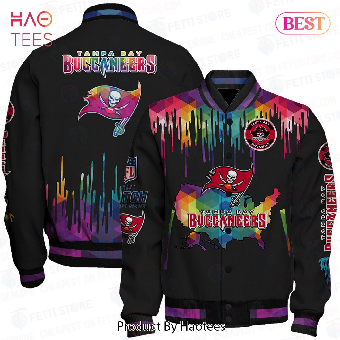 NEW Tampa Bay BuccaneersNational Football League AOP Bomber Jacket