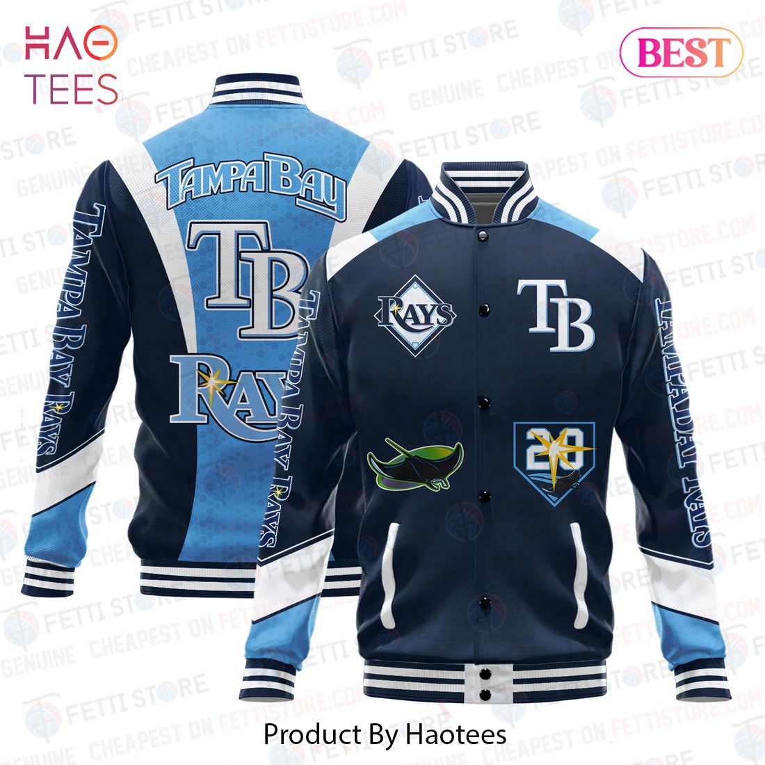 NEW Tampa Bay Rays American League Baseball Varsity Jacket