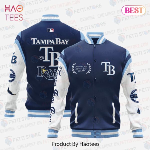 NEW Tampa Bay Rays Major League Baseball AOP Varsity Jacket