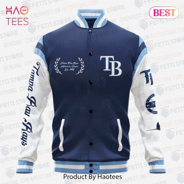 NEW Tampa Bay Rays Major League Baseball AOP Varsity Jacket