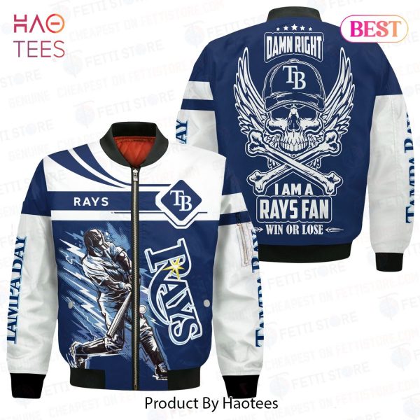 NEW Tampa Bay Rays Pattern MLB 3D Bomber Jacket