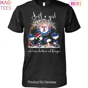 NEW Texas Rangers Just A Girl Who Loves Christmas And Rangers Unisex T-Shirt