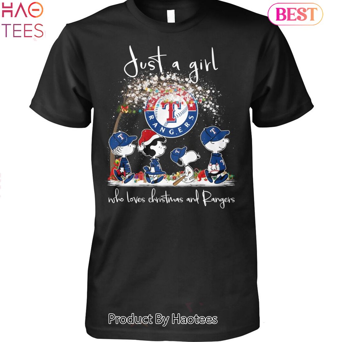 NEW Texas Rangers Just A Girl Who Loves Christmas And Rangers Unisex T-Shirt NEW Texas Rangers Just A Girl Who Loves Christmas And Rangers Unisex T-Shirt