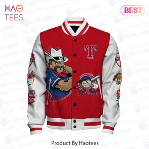 NEW Texas Rangers Maijor Baseball League AOP Varsity Jacket