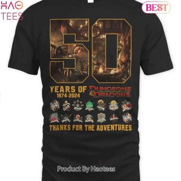 NEW Thanks For The Adventures 1974-2024 Dungeons And Dragons Unisex T-Shirt