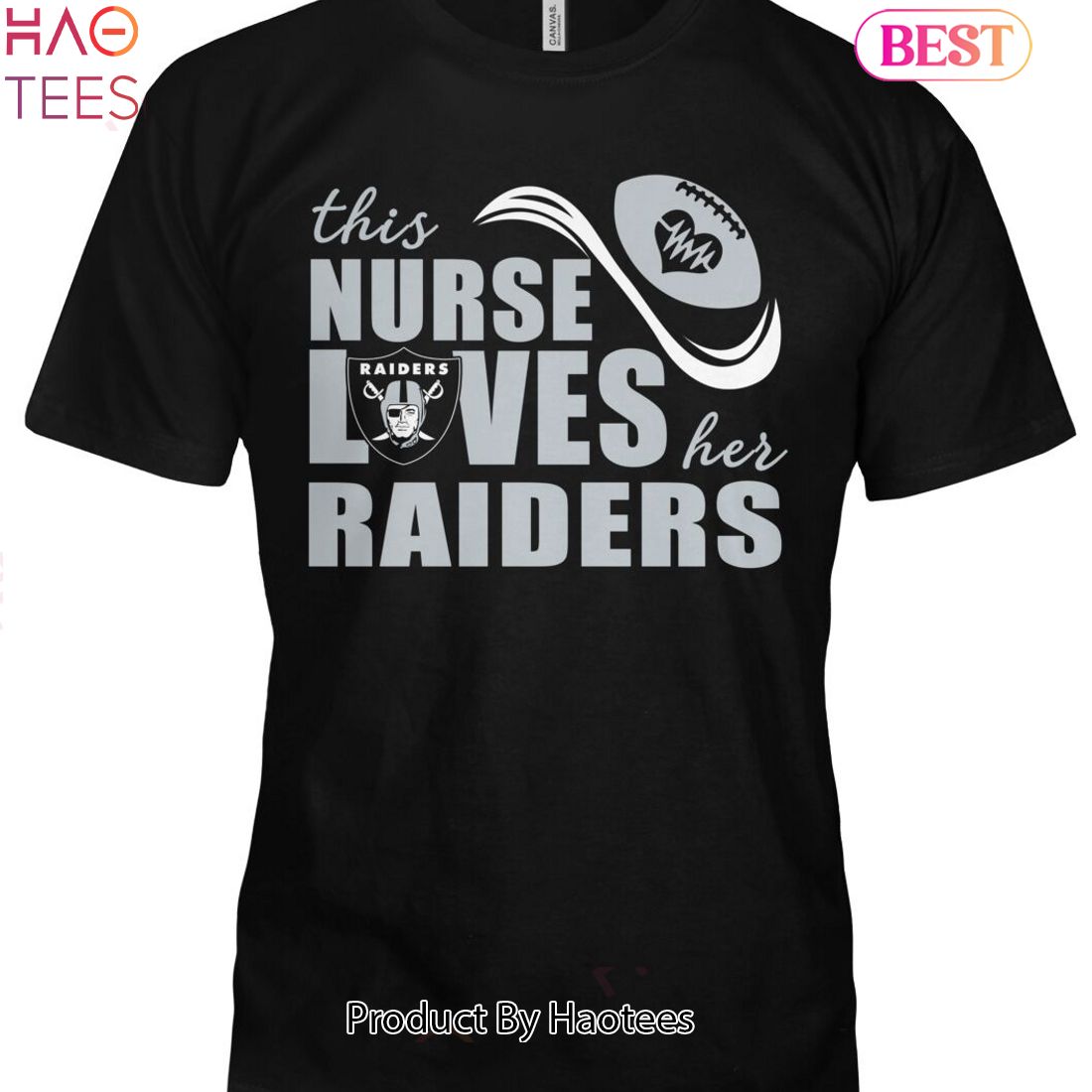 NEW This Nurse Loves Her Las Vegas Raiders Unisex T-Shirt NEW This Nurse Loves Her Las Vegas Raiders Unisex T-Shirt