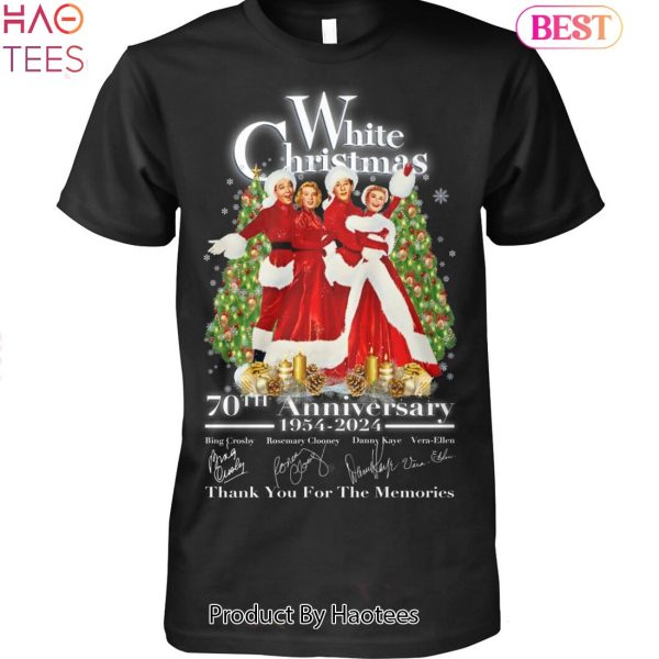 NEW White Christmas 70th Anniversary 1954-2023 Thank You For The Memories Unisex T-Shirt