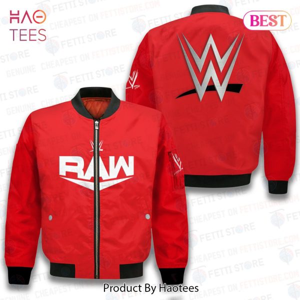 NEW WWE Professional Wrestling Raw Red Cool 3D Bomber Jacket