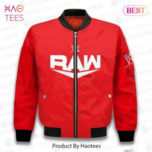 NEW WWE Professional Wrestling Raw Red Cool 3D Bomber Jacket