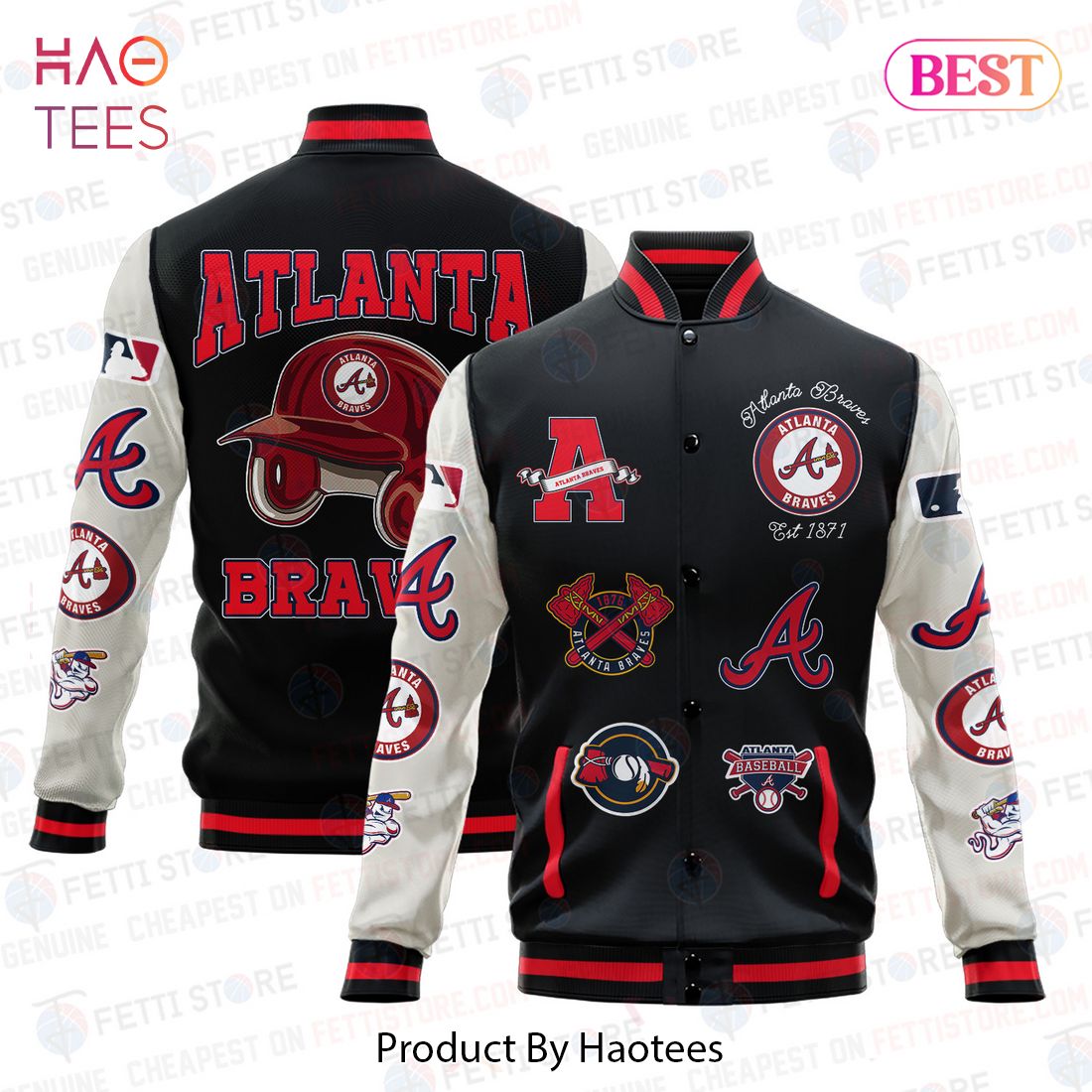 PREMIUM Atlanta Braves Major League Baseball AOP Varsity Jacket