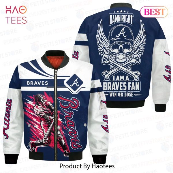 PREMIUM Atlanta Braves Pattern MLB 3D Bomber Jacket