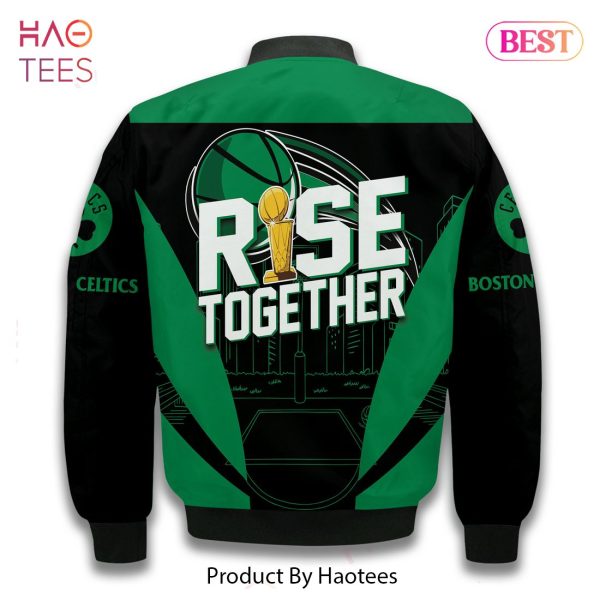 PREMIUM Boston Celtics Pattern Personalized Name 3D Bomber Jacket Gift For Fan