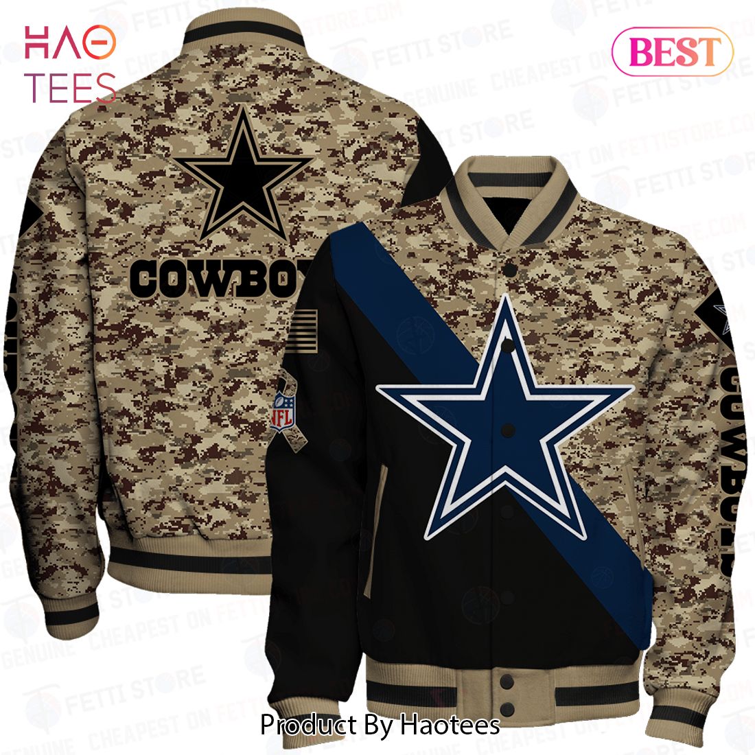 PREMIUM Dallas Cowboys National Football League AOP Varsity Jacket