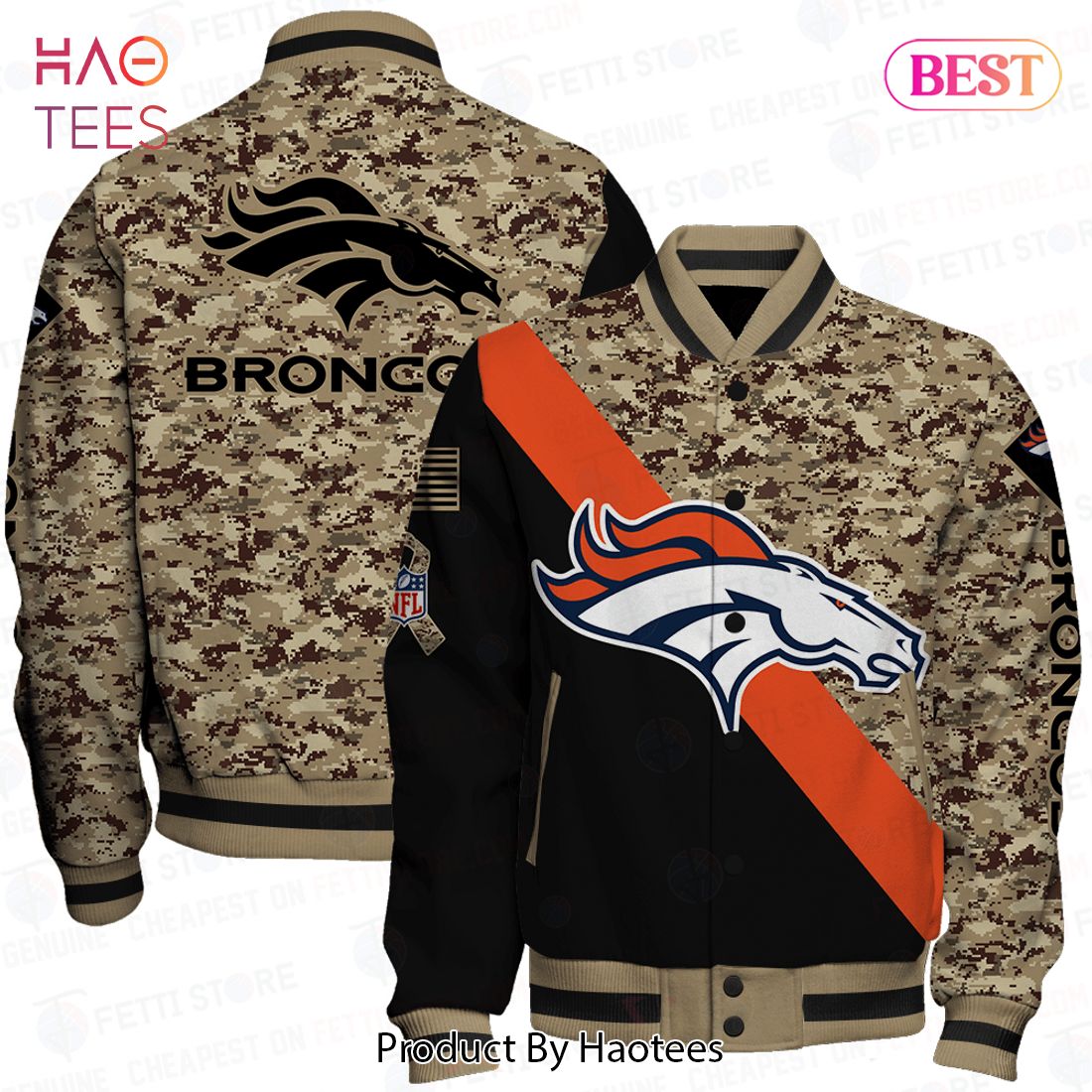 PREMIUM Denver Broncos National Football League AOP Varsity Jacket