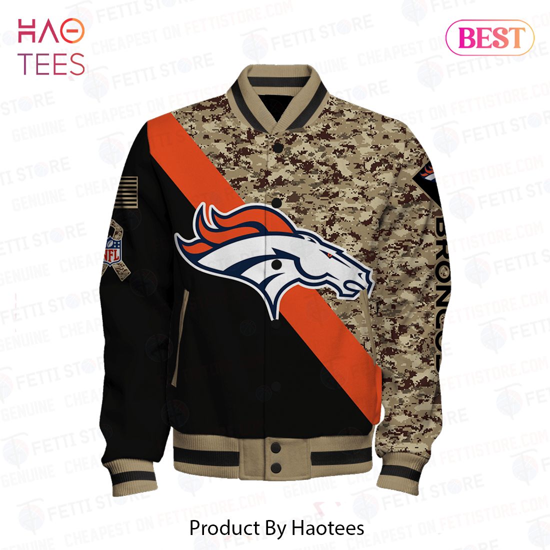 PREMIUM Denver Broncos National Football League AOP Varsity Jacket