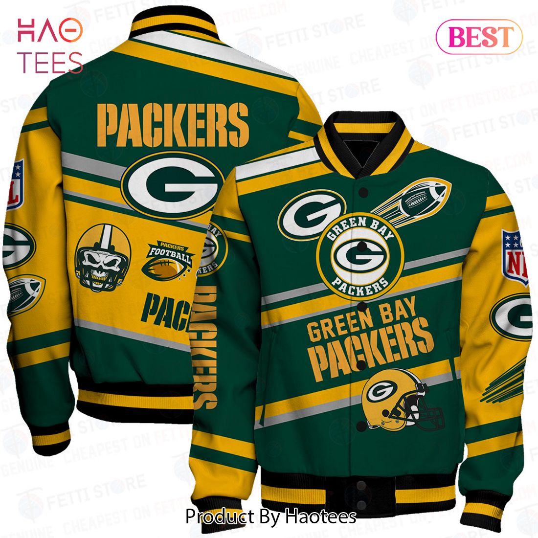PREMIUM Green Bay Packers American Football League Pattern Varsity Jacket