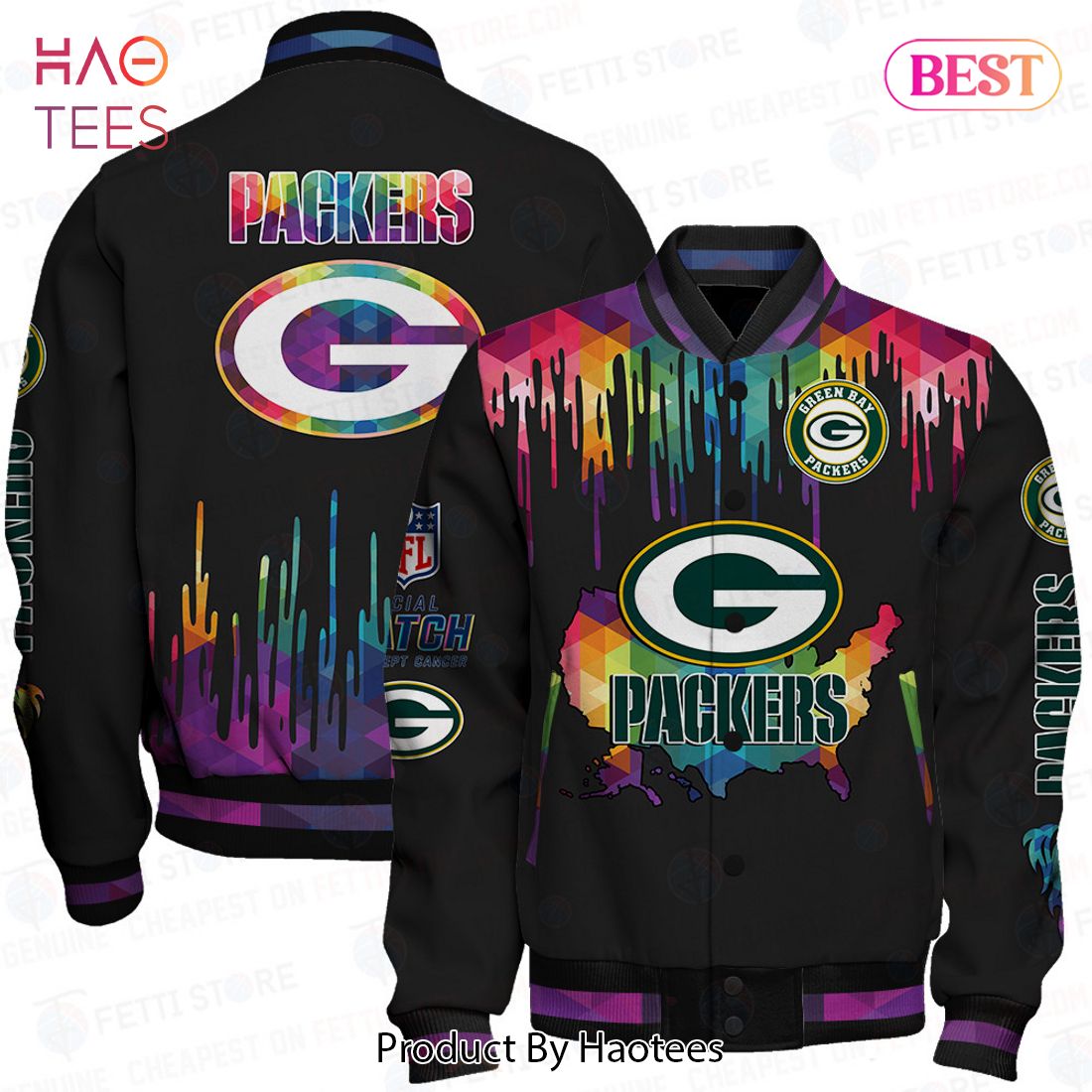 PREMIUM Green Bay Packers National Football League AOP Varsity Jacket