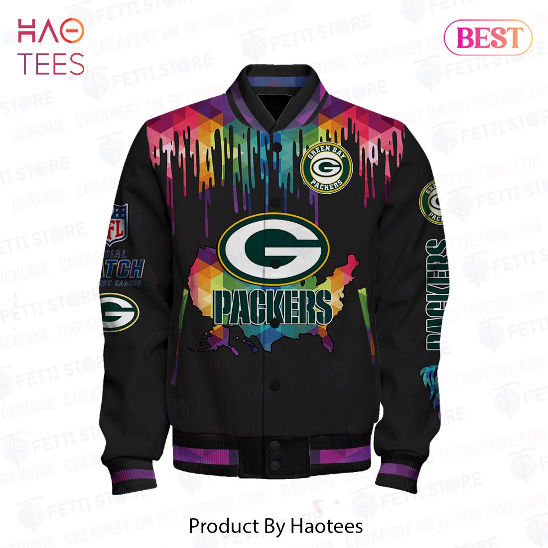 PREMIUM Green Bay Packers National Football League AOP Varsity Jacket PREMIUM Green Bay Packers National Football League AOP Varsity Jacket