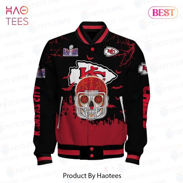 PREMIUM Kansas City Chiefs Halloween Pattern Magic Varsity Jacket