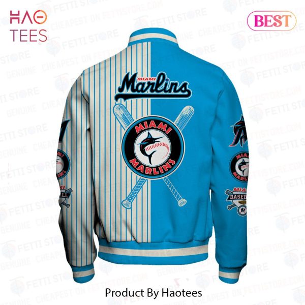 PREMIUM Miami Marlins Major League Baseball Pattern Varsity Jacket