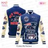 PREMIUM New England Patriots Skull Helmet Halloween Pattern Varsity Jacket