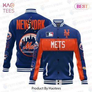 PREMIUM New York Mets American League Baseball Vintage Pattern Varsity Jacket