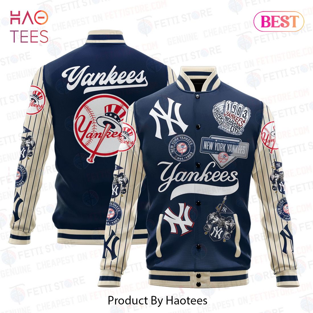 PREMIUM New York Yankees Major League Baseball AOP Varsity Jacket