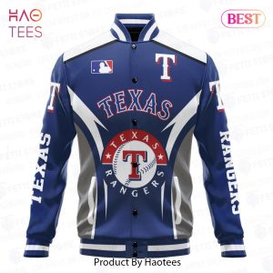 PREMIUM Texas Rangers Baseball Maps Pattern AOP Varsity Jacket