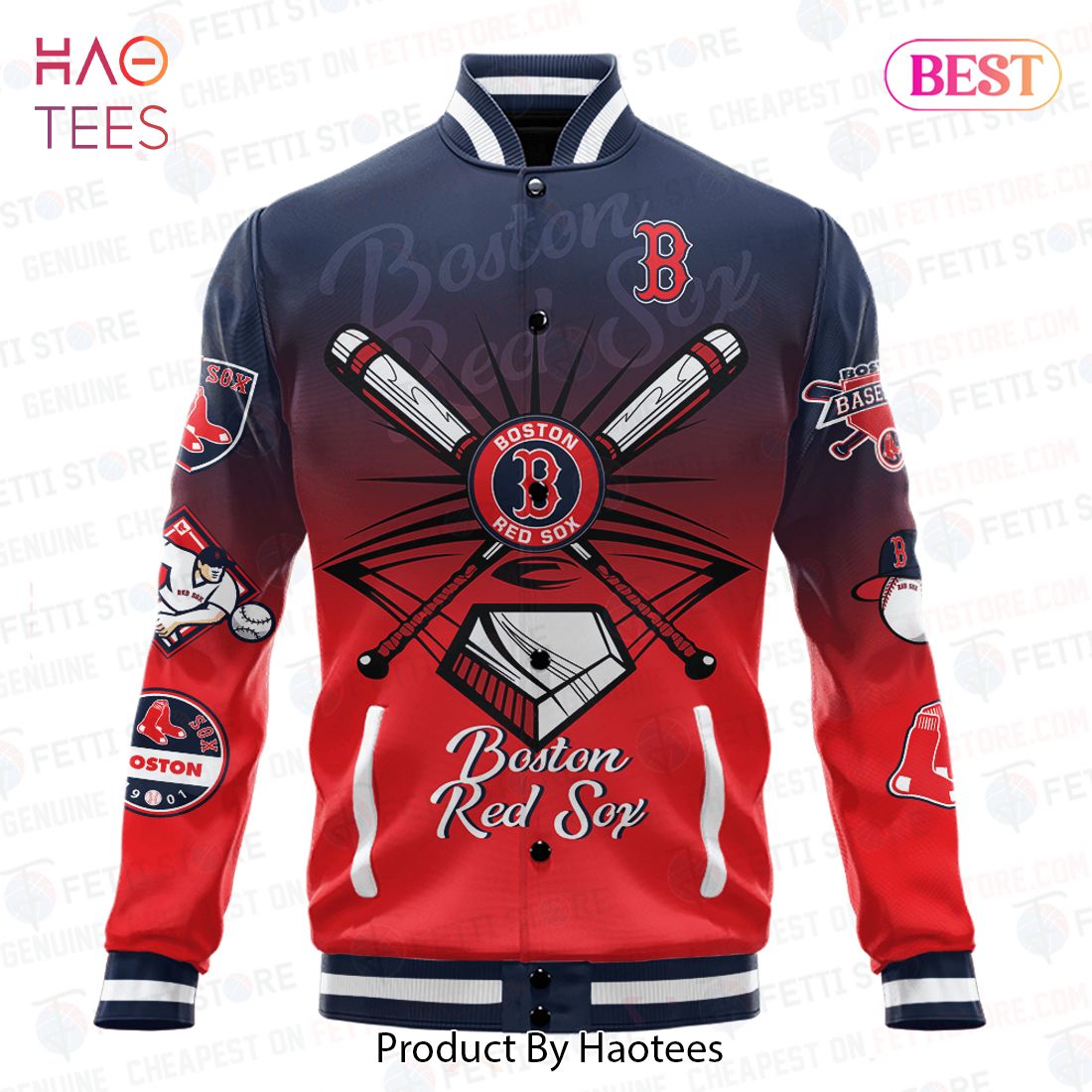 THE BEST Boston Red Sox Major League Baseball Varsity Jacket THE BEST Boston Red Sox Major League Baseball Varsity Jacket