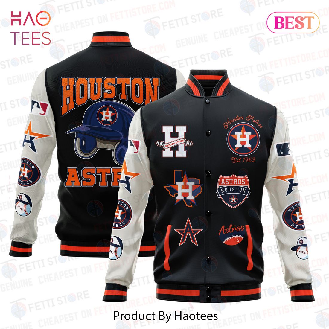 THE BEST Houston Astros Major League Baseball AOP Varsity Jacket