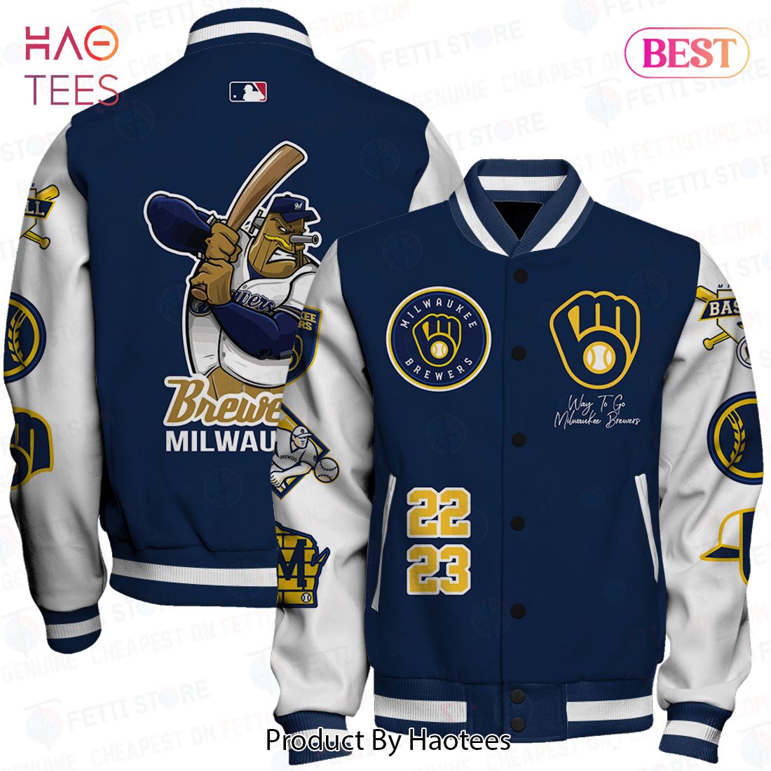 THE BEST Milwaukee Brewers MLB 2023 Varsity Jacket