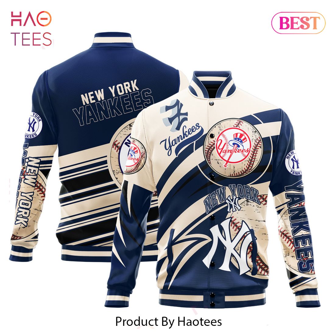 THE BEST New York Yankees Major League Baseball AOP Varsity Jacket