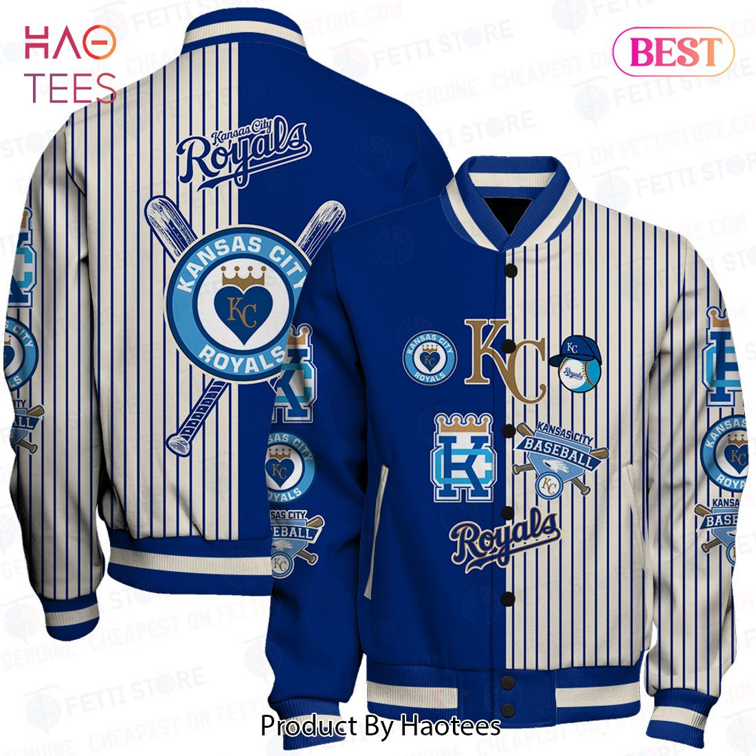 TRENDING Kansas City Royals Major League Baseball Pattern Varsity Jacket
