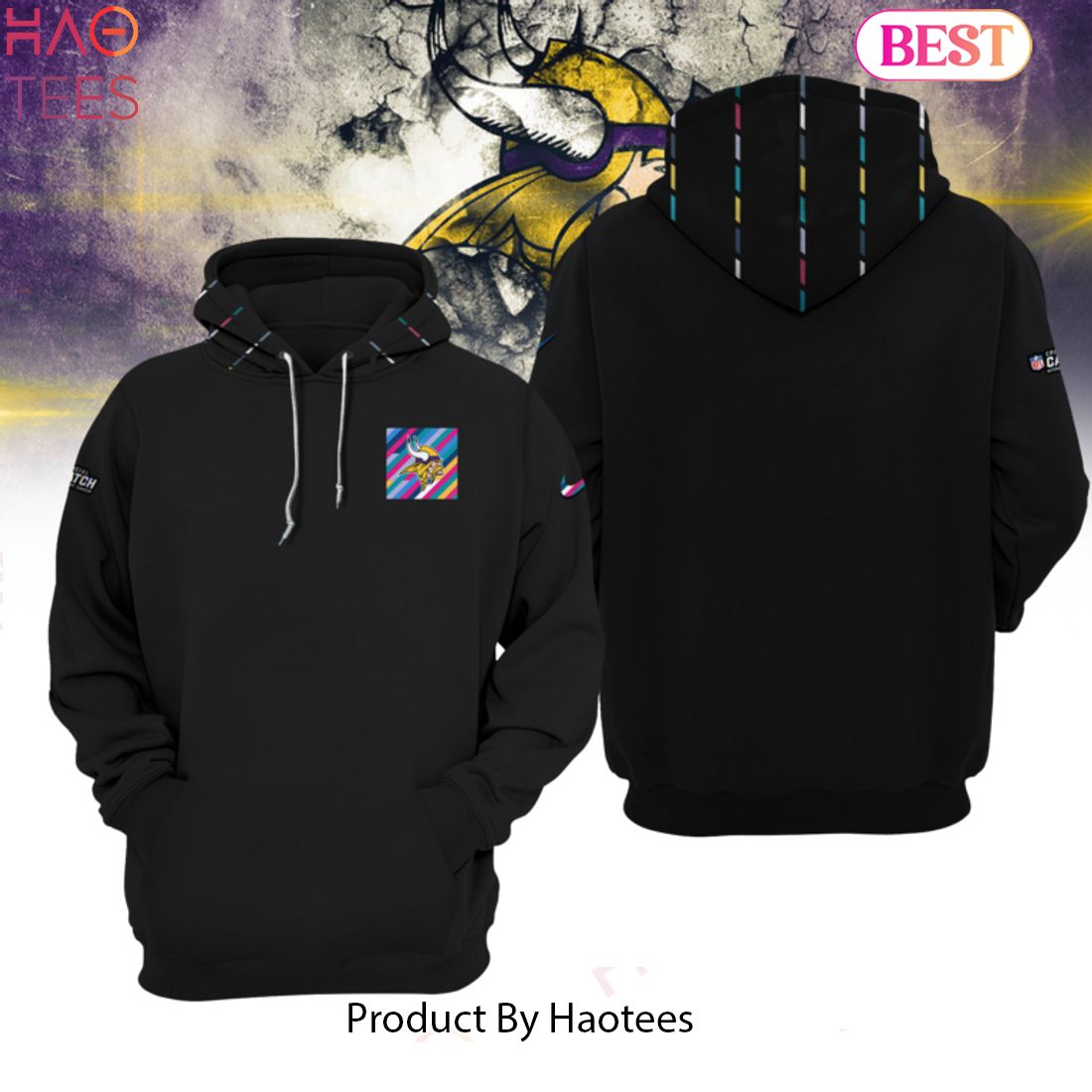 TRENDING Minnesota Vikings Black Hoodie Limited Edition