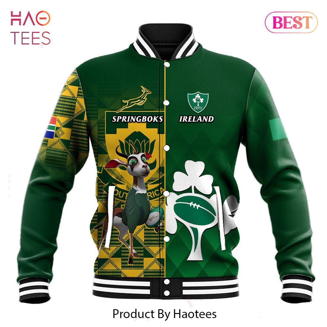 TRENDING South Africa And Ireland Rugby World Cup Varsity Jacket