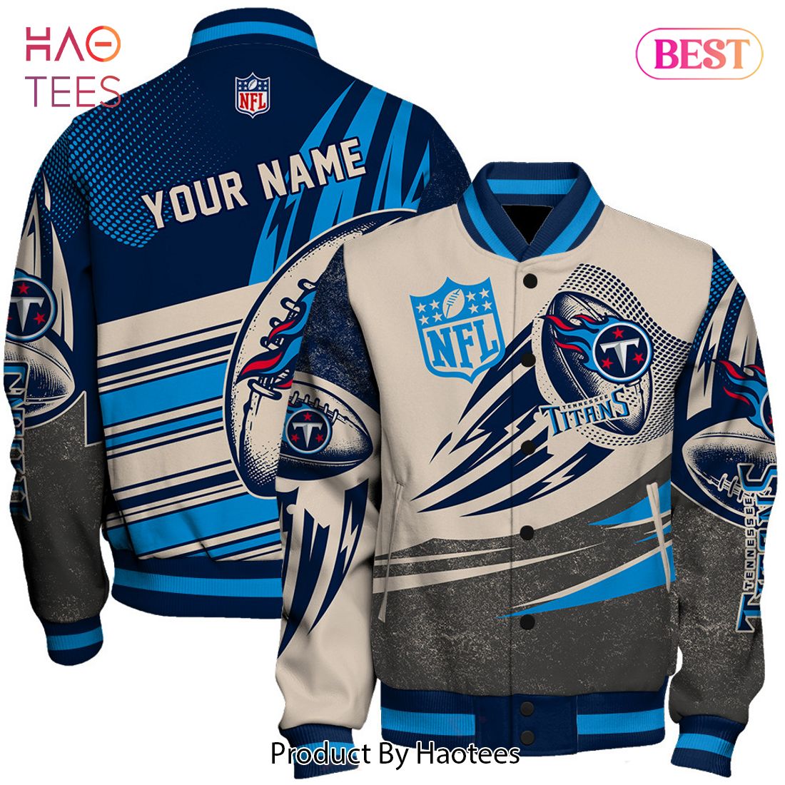 TRENDING Tennessee Titans National Football League Customized AOP Varsity Jacket