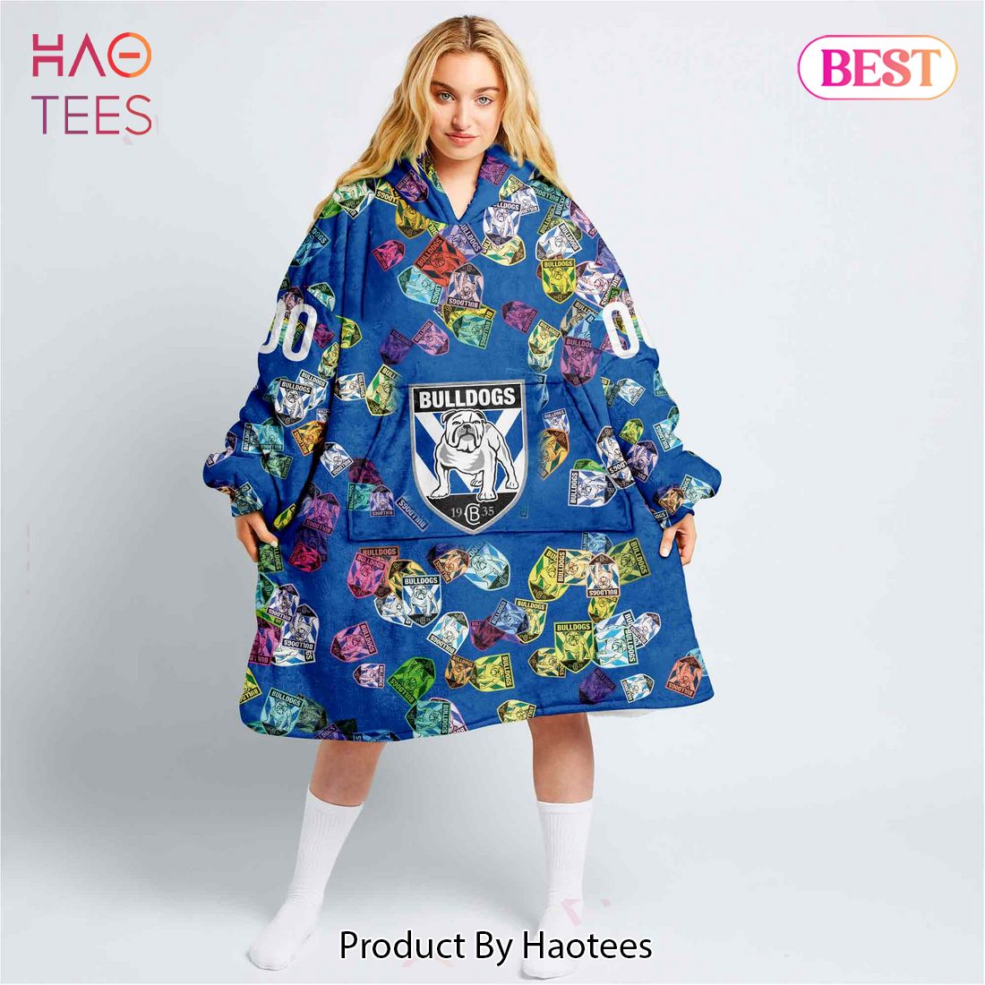 Canterbury Bankstown Bulldogs Special Logo Design _Oodie, Flanket, Blanket Hoodie, Snuggie