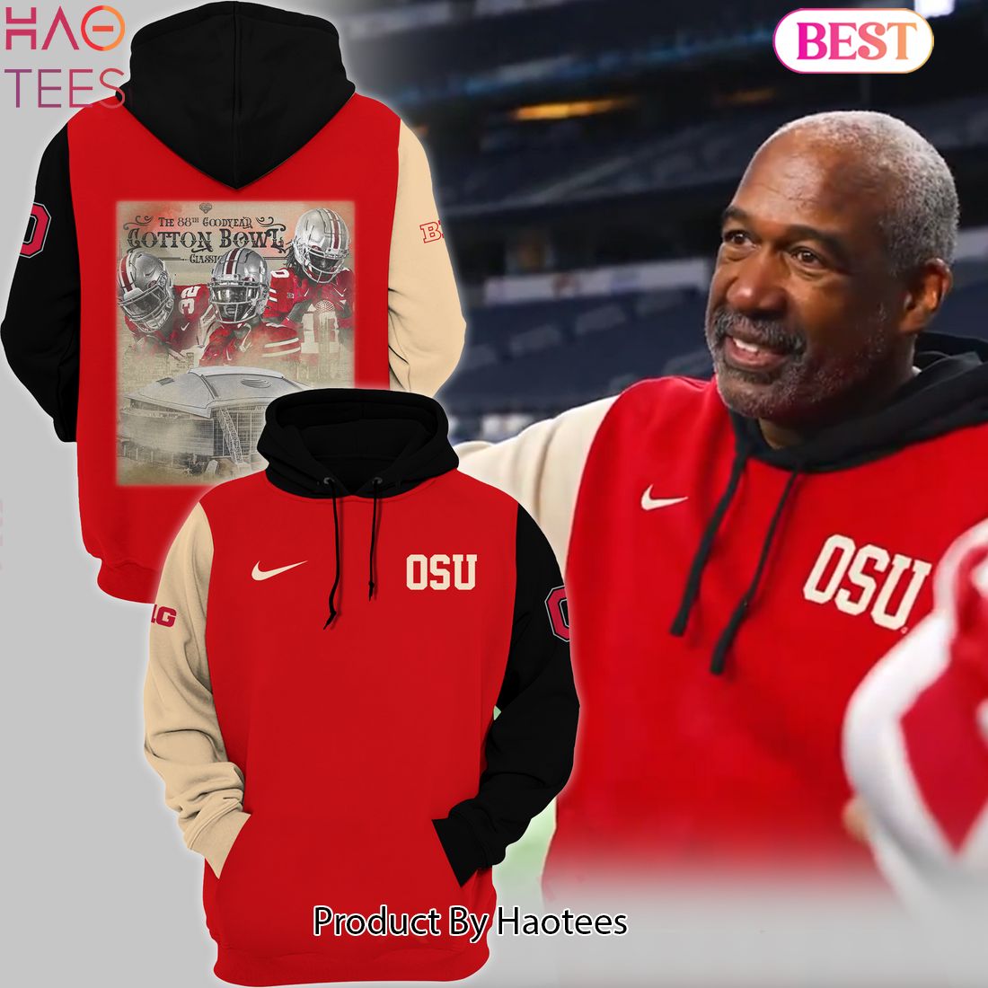 HOT Good Year Cotton Bowl Ohio State Football Hoodie Coach Ryan Day Buckeyes NCAA