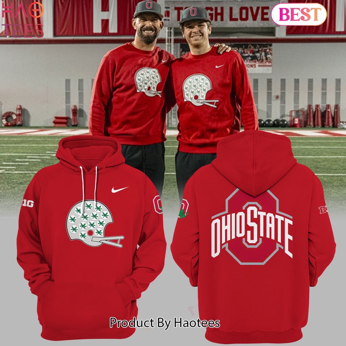 HOT Limited Edition Ohio State Throwback Helmet Hoodie