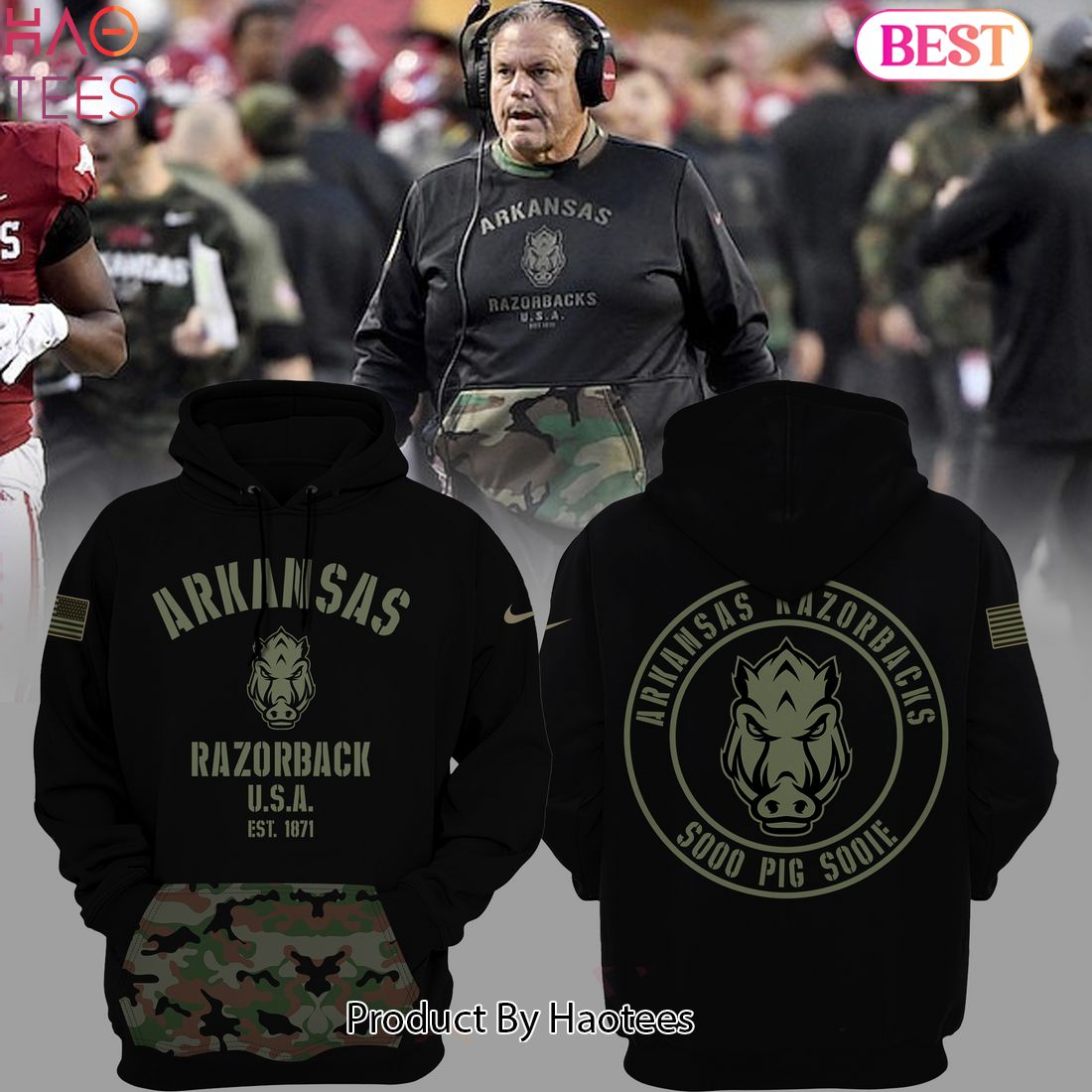HOT Limited Edition Veterans Arkansas Razorbacks Hoodie