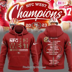 HOT San Francisco 49ers NFC West Champions 2023 Red Hoodie