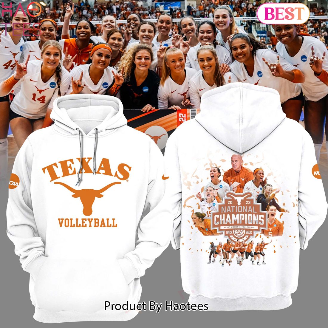 HOT Texas Longhorns Women Volleyball Champions Hoodie