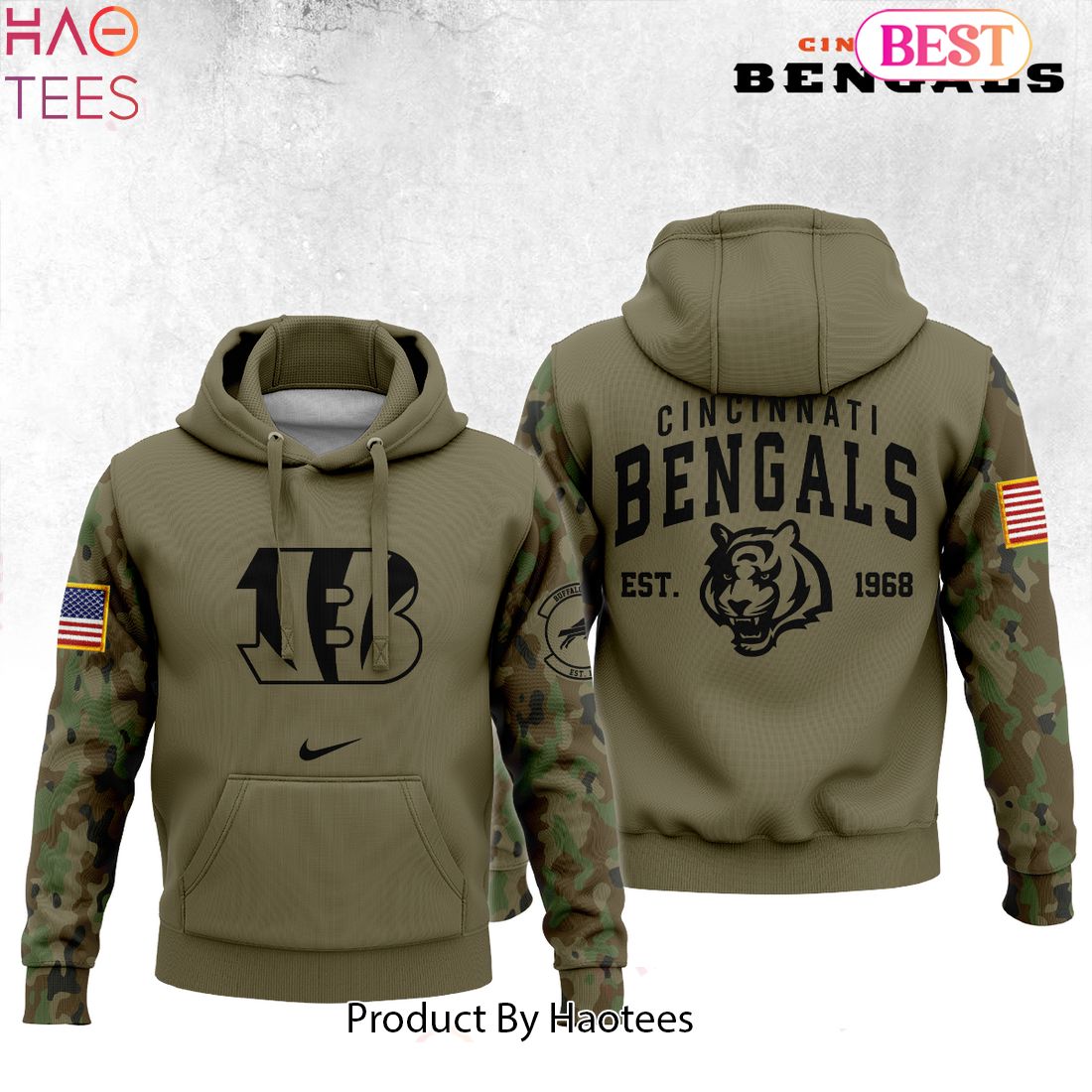 HOT TREND Cincinnati Bengals Hoodie Army Limited Edition