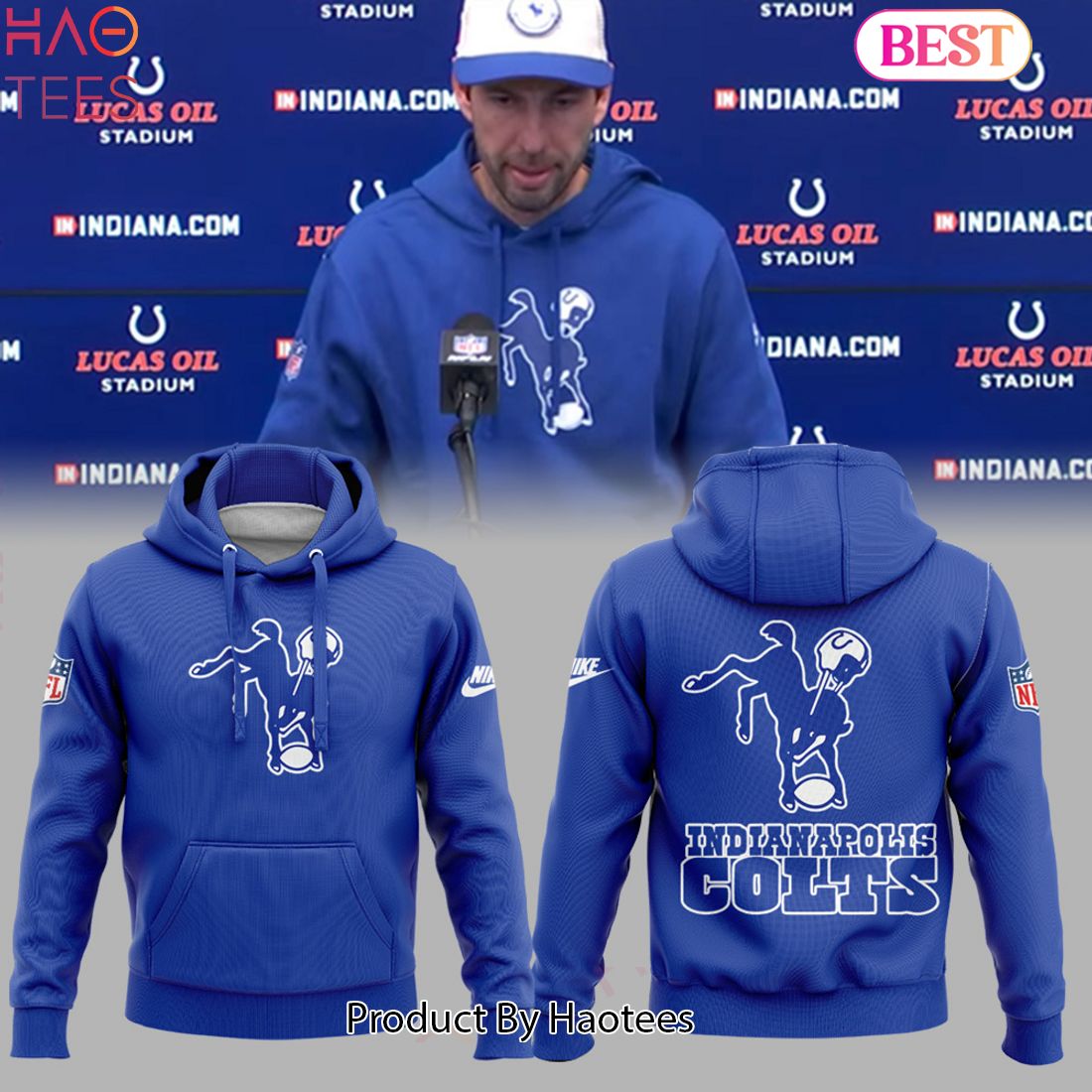HOT TREND Indianapolis Colts NFL Throwback Hoodie HOT TREND Indianapolis Colts NFL Throwback Hoodie